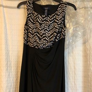 Chaps black and white dress